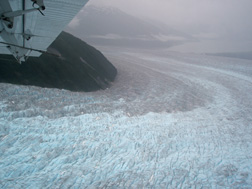Glacier from plane