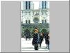 Joy standing in front of Notre Dame, Paris  - October 1997