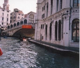 Approaching the Rialto Bridge - Venice